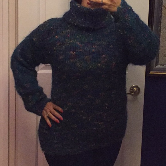 Multicolored Soft fuzzy acrylic blend turtleneck - Picture 3 of 8